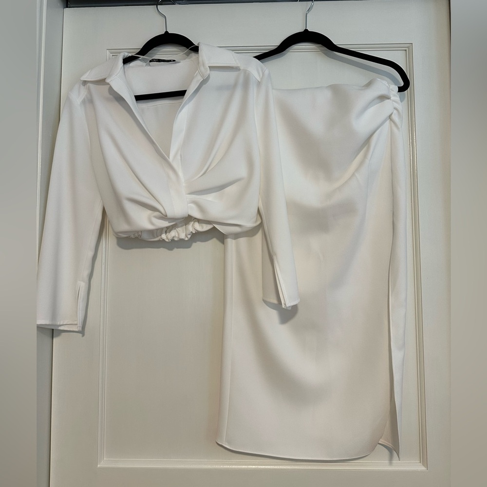 Zara White Two-Piece Set - Picture 2 of 4